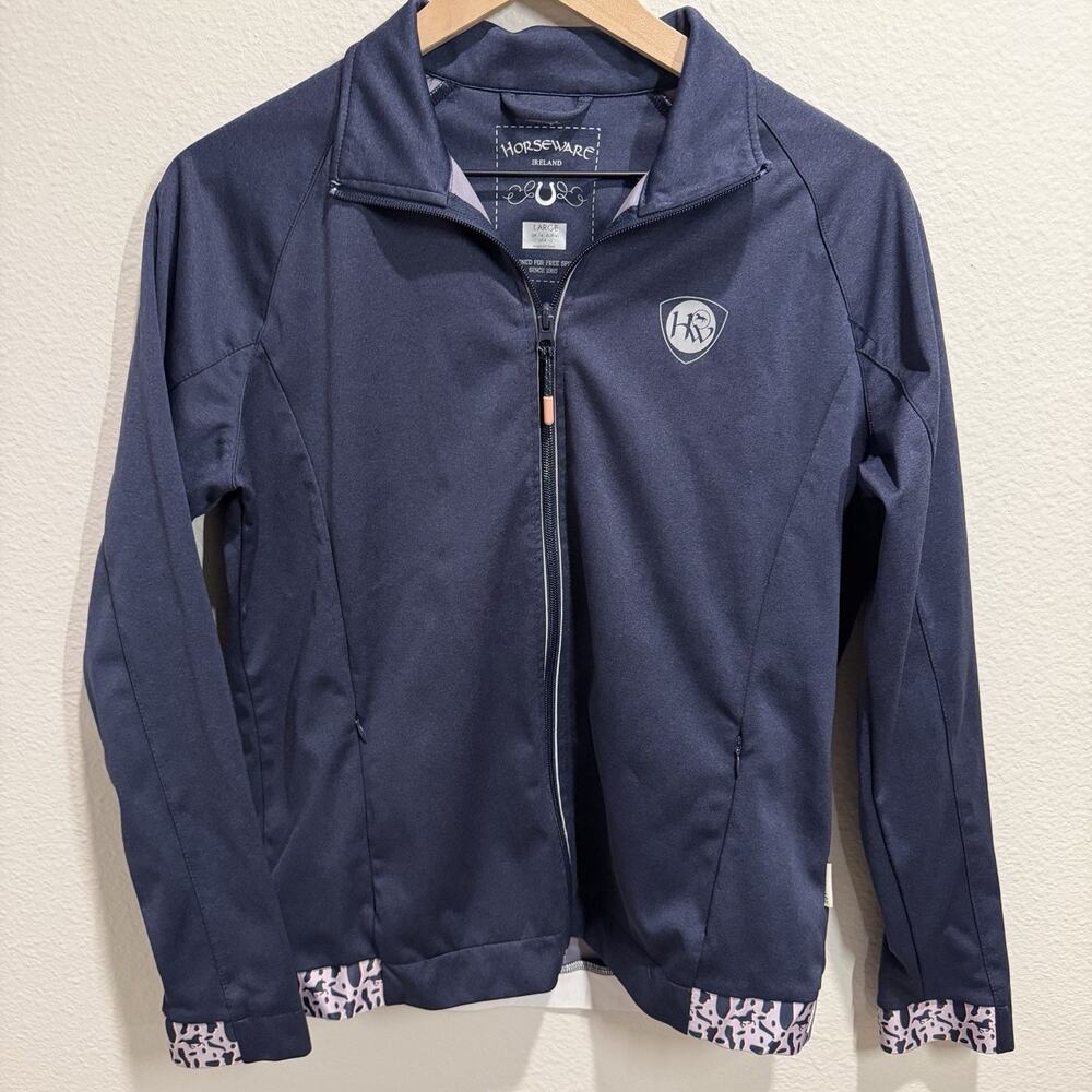 Horseware Ireland Women’s Large Navy Full Zip Performance Equestrian Jacket